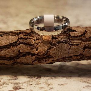Stainless Steel Ring 4mm Unisex - Size 6